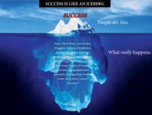 success iceberg sign